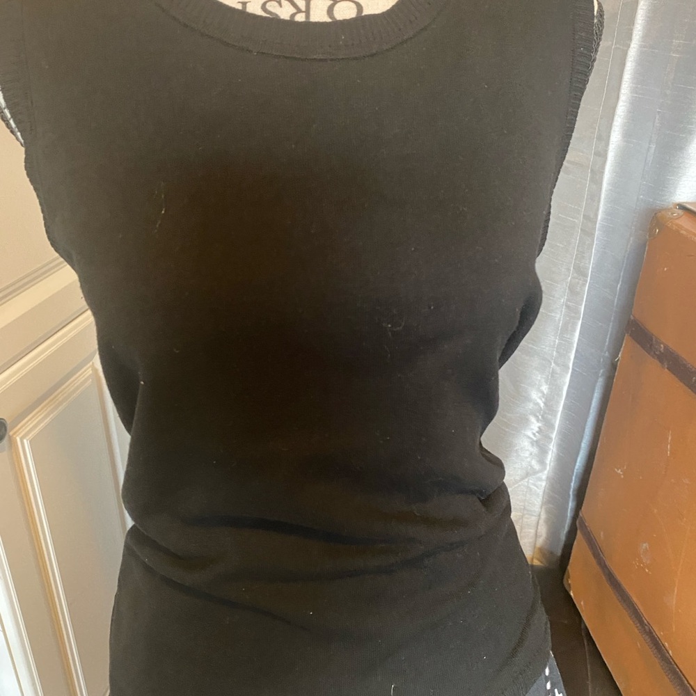 August Silk Black Sleeveless Sweater